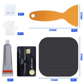 Trampoline Patch Repair Kit 4.1'' x 4.1'' Square Patches | Repair Trampoline Mat Tear or Hole in a Trampoline Mat