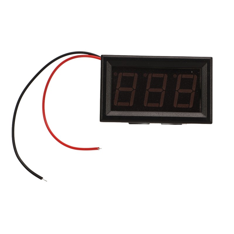YB28VTM LED Digital Voltmeter Low Power Alarm Battery Indicator Thermometer