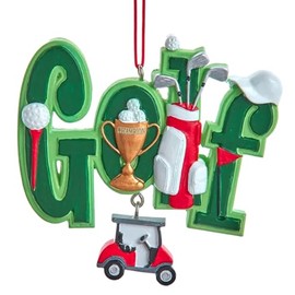 The Bridge Collection 3.5" Golf Ornament - Home for The Holidays - Christmas Tree Ornaments - Golfing Christmas Ornaments - Sports Ornament - Golfing Ornament