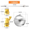 GASHER 1PCS 1" 304 Stainless Steel Float Ball Valve with
