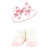 Hudson Baby Baby Girls' Headband and Socks Giftset, Blush Rose,