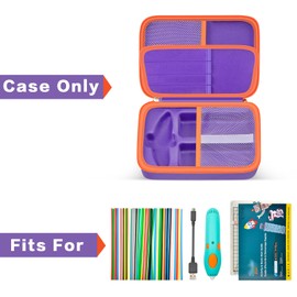 Case for 3Doodler Start+ Essentials (2023/2024) for 3D Pen Set for Kids, Art Activity Set Storage for Educational STEM Toy, Hold Plastic Filaments Strands, for DoodlePad and Cable - Box Only (Purple)