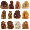 KYEYGWO KYEYGWO Natural Citrine Crystal Cluster Geode Raw Crystals and
