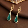EVEVIC Teardrop Austrian Crystal Leverback Dangle Drop Earrings for Women