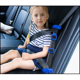 Car Seat Belt Adjuster for Kids Baby Car Seat Belt Clip Car Shoulder Neck Safety Positioner Belt Strap Child Restraint Harness for Car Safety Car Seat Belt Harness for Kids Over 4 Years Old (Blue)
