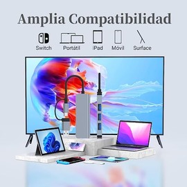 Yostyle Hub USB C 4 en 2, Adaptador USB C Hub a 4 USB, 1 USB 3.0 y 3 USB 2.0 Puertos de 5 Gbps, Ultradelgado Convertidor 4 en 2 Compatible con...     