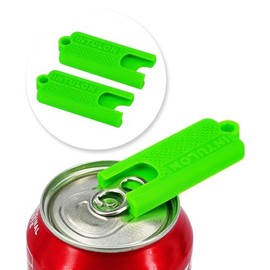 Intulon Soda Can Tab Opener, Pop Tab Lifter for Easy Opening - Compact Kitchen Gadget for Seniors, Arthritis Friendly, Portable Pocket Tool (Lime Green, Mini (2 Pack))