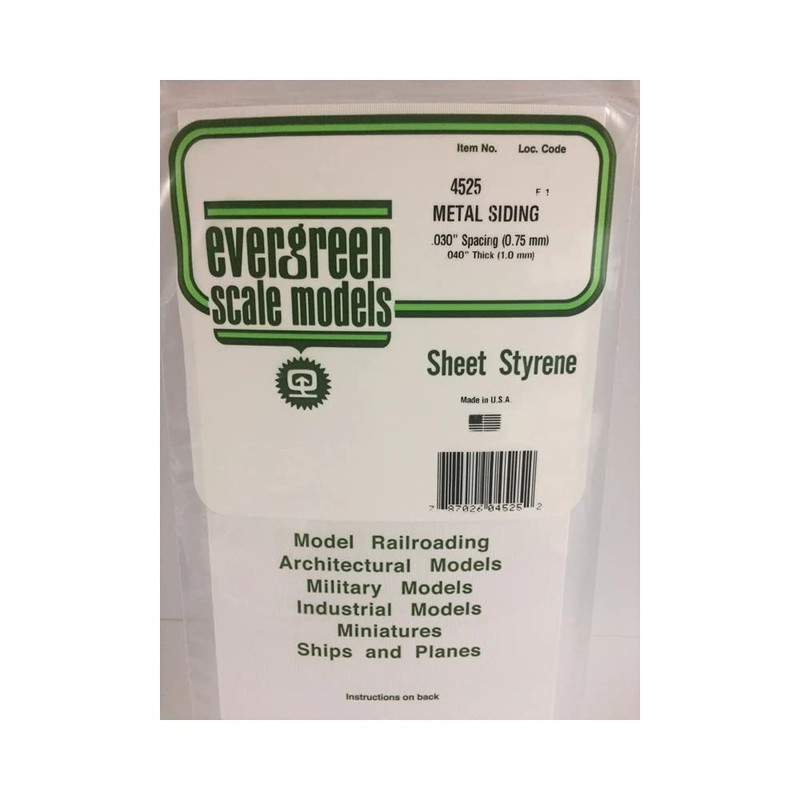 Evergreen 4525 - Corrugated Sheet, Game, 1 x 150 x