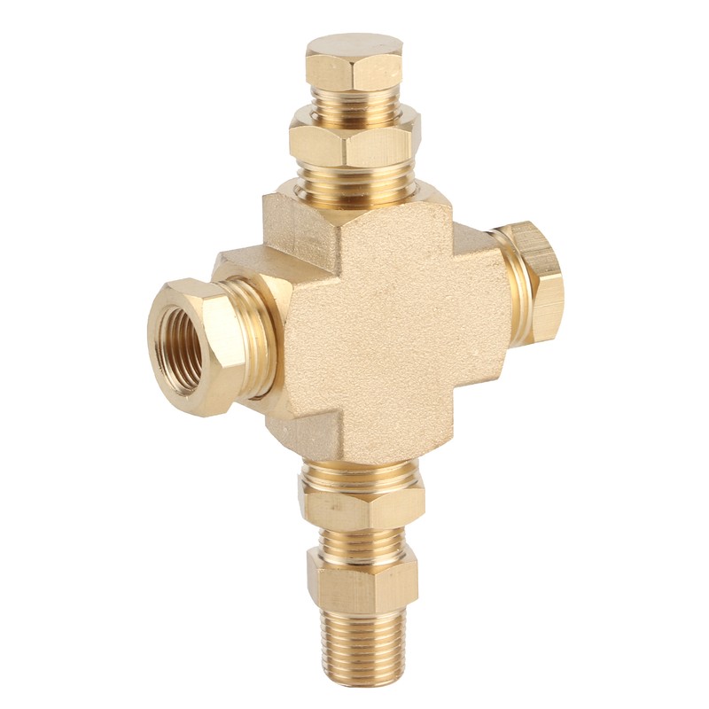 Sensor Adapter Distributor Oil Pressure Temperature Connector 1/8in‑27 NPT 1/4in‑18