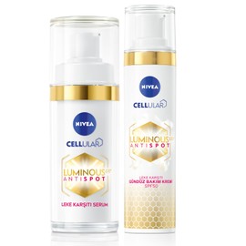 NIVEA Luminous630 Leke Karşıtı Cilt Serumu 50ml ve Aydınlatıcı Güneş Korumalı Gündüz Yüz Kremi 40ml,SPF50