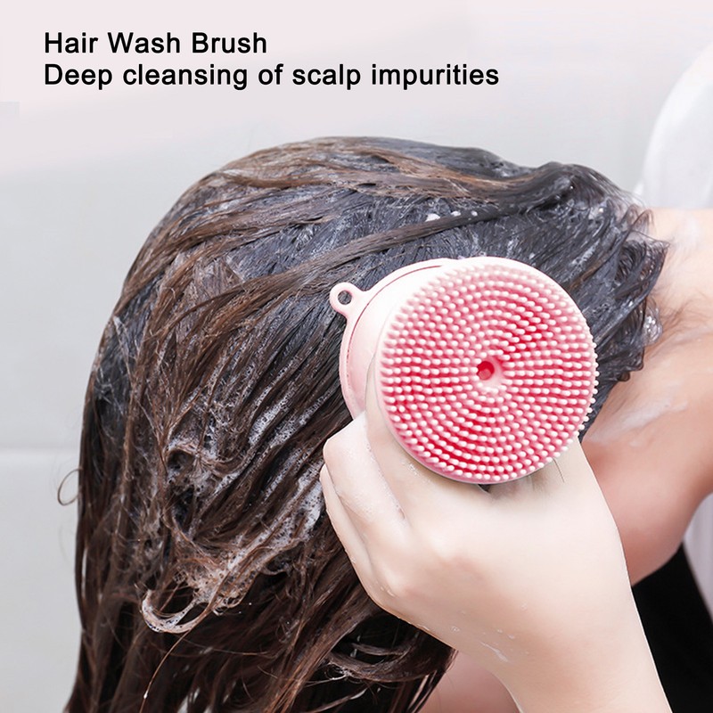 3 In 1 Cleansing Shampoo Manual Massage Brush Dual Head
