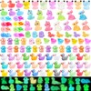 XIMISHOP 113PCS Mini Luminous Resin Animals，Coloful Cute Mini Resin Animals