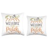 Welcome To Our Patch Pumpkin Gift Cute Orange Nice Welcome