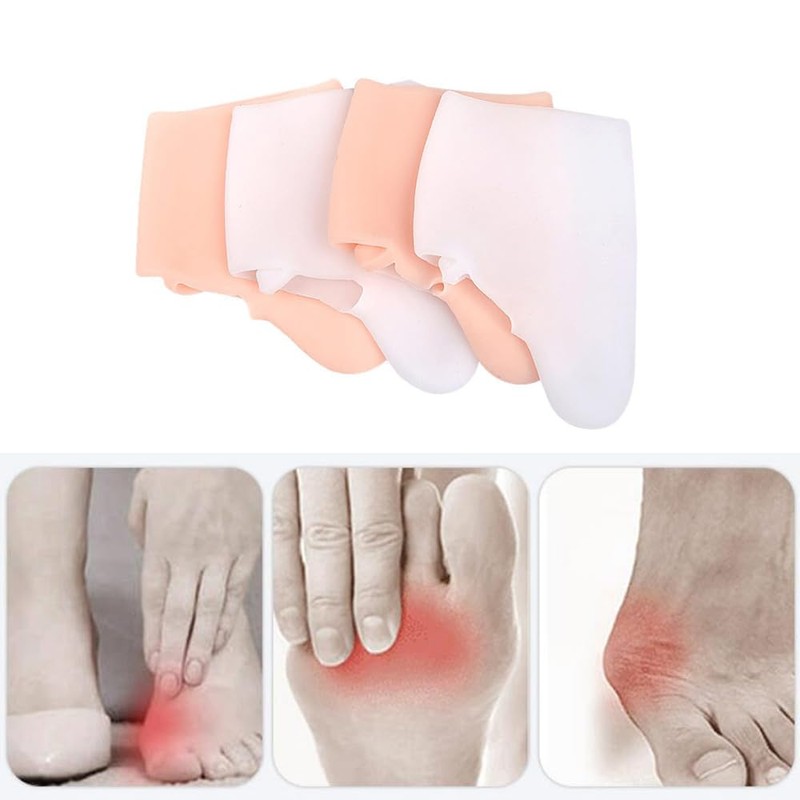 DeaHea 2 Pair Bunion Corrector Silicone Socks All-Day Gel Cushion