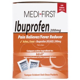 Medique Products Medi-First Ibuprofen Tablets 50 packets of 2 tablets #80833 $19.95