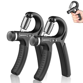 2 Pcs Hand Grip Strengthener, Grip Strength Trainer, Forearm Strengthener, Adjustable Resistance 11-132 Lbs (5-60kg), Build Wrist, Hand Strength, Finger, Muscle Building and Injury Recover