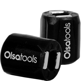 Olsa Tools Bit Magnetizer Ring - 2Pc - Demagnetizer Tool for Magnetic Screwdriver Bits - Powerful Neodymium Magnet for Allen Keys, Hex Bits, and Screwdrivers - Black - Part: 1287