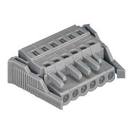 WAGO 231-104/037-000 1-Conductor Female Plug, 2, 2.5 MM², 4-Pole, 50 MM², Gray, Locking Lever, PIN SPACING 5 MM