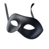 FHS Men's Mask Black Matt Classic Style Venetian Mask, Masquerade,