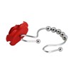 BEAVO Rose Shower Curtain Hooks,12 Pcs Double Glide Shower Curtain