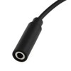 E-outstanding 3.5mm Female Jack to Bare End 2PCS Black TRS