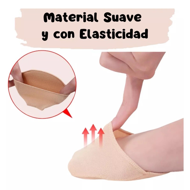 Veraly Media Invisible Antideslizantes Cubierta Punta 2 Pares