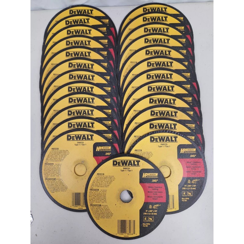 DEWALT DW 8725 6" THIN HP METAL CUTTING WHEEL 100