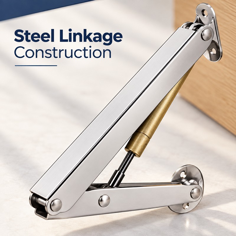 2-Pack Heavy Duty Soft Close Lid Support Hinges with Gas