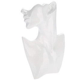 Necklace Racks, Necklace Earring Racks Model Head Bust Racks Model Store Jewelry Display Racks Earring Racks Mannequin Head Bust Racks Store Jewelry Display Racks(White)