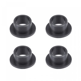 sourcing map Flanged Sleeve Bearings 8mm Bore 10mm OD 7mm Length POM Wrapped Oilless Bushings Black 4pcs