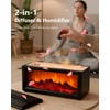 Essential Oil Diffuser, 7-Color Fireplace Fire Flame Aromatherapy Humidifier, 280ml