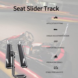 Seat Slide Rails 2PCS High-Strength Adjustable High Accuracy for UTV Kart Four Wheel Off Road with Comfortable Easy-Grasp Handle