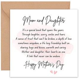 Felbridge Studio - Mothers Day Card - Mothers Day Cards for Mum - Mothers Day Card Funny - Mothers Day Cards - From Daughter Cute Sentimental - Step Mum Mom Mam - 5.5"