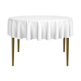 Lann's Linens - 20 Premium 70" Round Tablecloths for Wedding/Banquet/Restaurant - Polyester Fabric Table Cloths - White