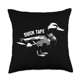 Duck Tape - Vintage Funny Duct Tape Pun Dad Joke Lover Throw Pillow
