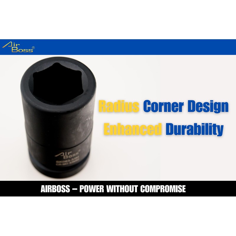 AirBoss 33MM 1" Drive CR-MO Steel DEEP 6 Point, Radius