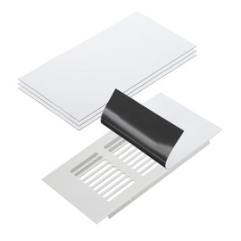 PATIKIL 11.9" x 7.9" Magnetic Vent Cover, 4 Pcs Floor Wall Air Registers Cover Magnet Vent Blocker for Home RV HVAC Fireplace Furnace, White