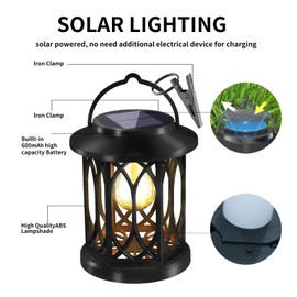 Solar Lanterns Outdoor Waterproof,Upgraded Bright Solar Lantern Lights Outdoor Waterproof,Hanging Solar Lights for for Outside Garden Yard Patio Decor 2Pack