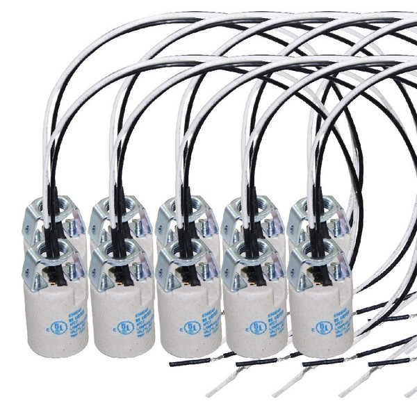 E12 Socket,Ceramic Chandelier Socket E12 Bulb Lamp Holder,Light Socket with