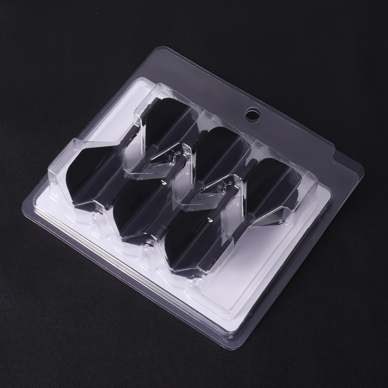 CyeeLife 6 Packs Integrated Dart Flights and Shafts,one Piece Accessory-Black