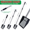 Bylion Hollow Out Fireplace Shovel Black Metal Coal Shovel, Fireplace