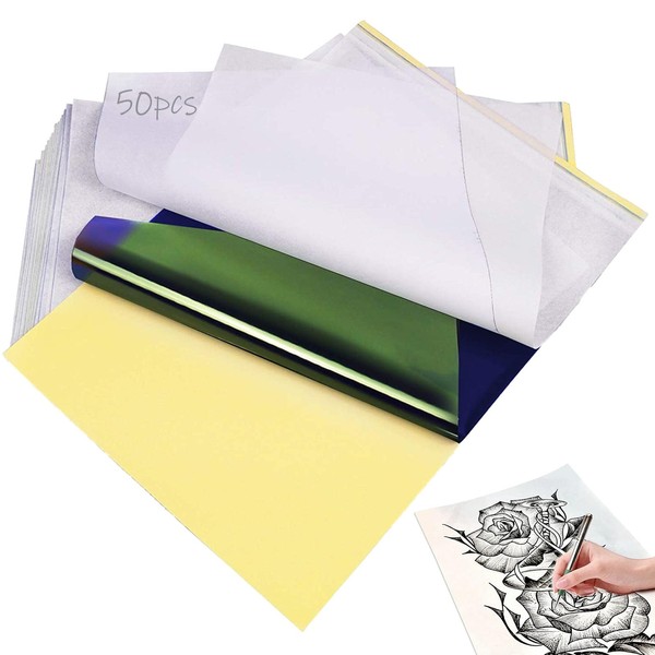 Tattoo Transfer Paper - Usiriy 50 Sheets Tattoo Stencil Paper