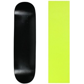 Moose Skateboard Deck Blank Dipped Black 8.0" Yellow Grip