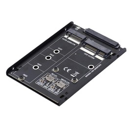 NFHK Dual MSATA NGFF B+M SSD Card JBOD Raid0 Span Bridge to 2.5inch SATA Combo HDD Disk Drive Enclosure