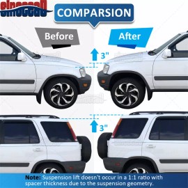 SI 3'' Front & 3" Rear Leveling Spacers Lift Kit for Honda CRV CR-V 97-98 99 00 01