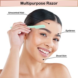 Revahope 12 Pieces Eyebrow Razor, Dermaplane Razor with Blade Cover Face Razors for Women, Dermaplaning Tool for Face Peach Fuzz Hair Removal Face Shaver for Women and Men Safe and Newbie Friendly