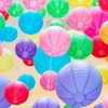 Colourful Paper Lanterns, Pack of 10 Round Paper Lanterns, Paper