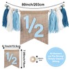 1/2 Birthday Boy Half Birthday Decorations High Chair Banner, Tassel