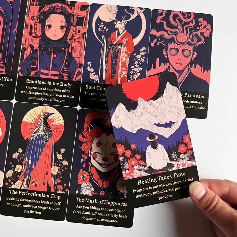 Qymagicz Embracing The Shadow Oracle Deck, Emotional Healing Oracle Cards