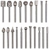 Gasea 20pcs 3mm Shank HSS Mini Router Burr Rotary File